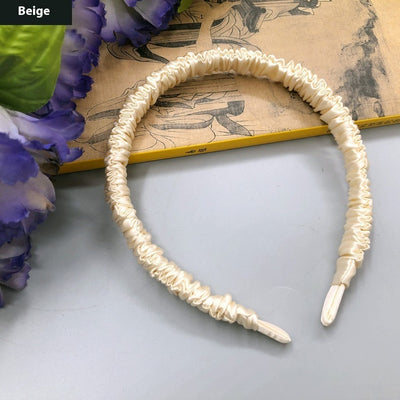 Silkworm Silk Screen Red Hair Accessories Face Washing Thin Edges Hair Band