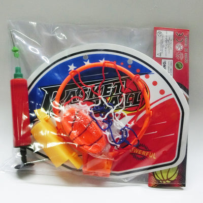 Hanging plastic basketball hoop