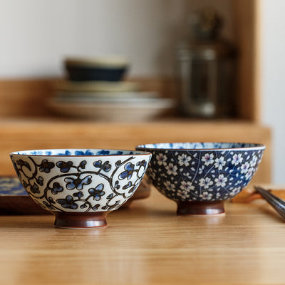 Japanese Sakura Ceramic Rice Bowl Imported From Japan