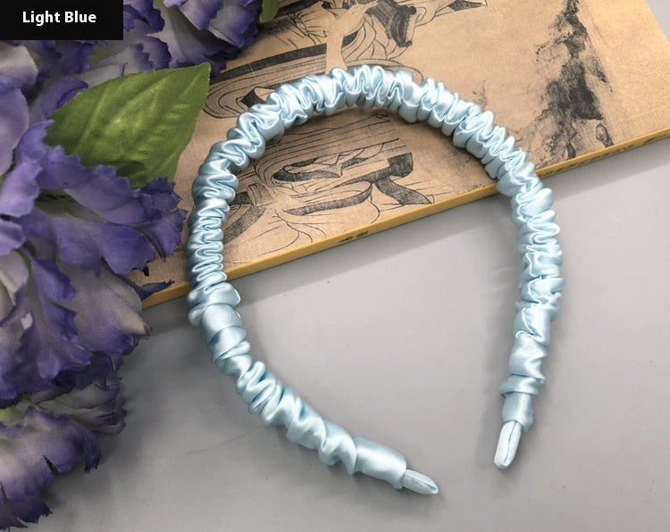 Silkworm Silk Screen Red Hair Accessories Face Washing Thin Edges Hair Band