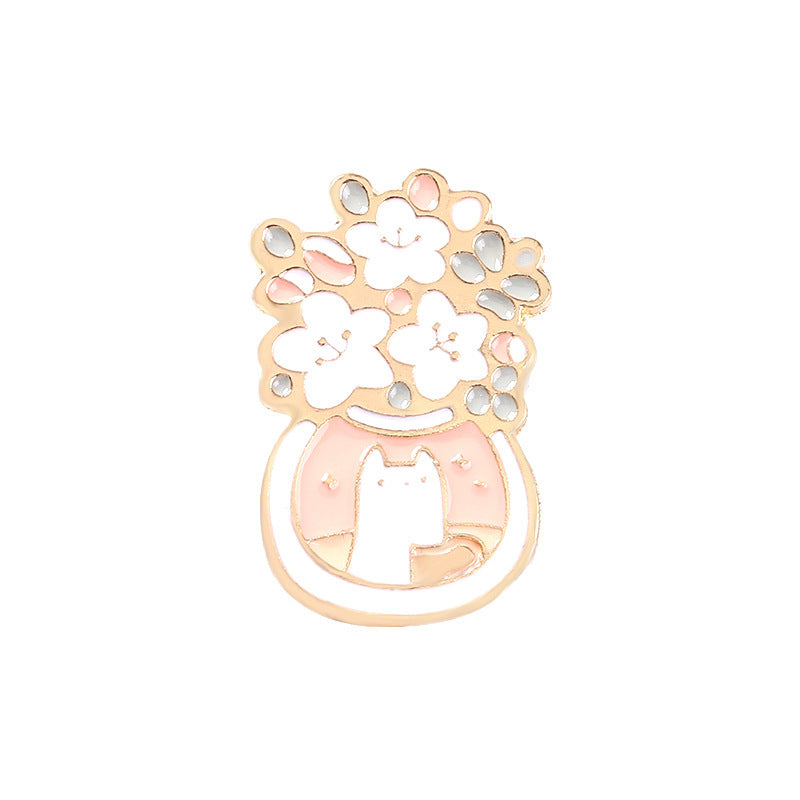 Cute Cartoon Cat Star Moon Alloy Brooch Accessories