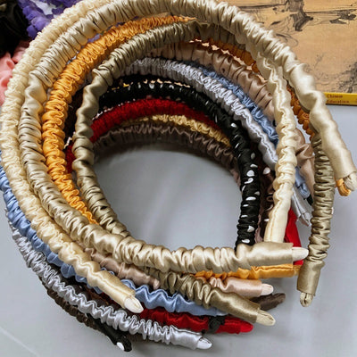 Silkworm Silk Screen Red Hair Accessories Face Washing Thin Edges Hair Band