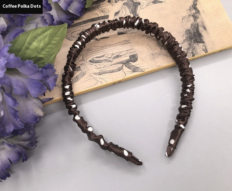 Silkworm Silk Screen Red Hair Accessories Face Washing Thin Edges Hair Band