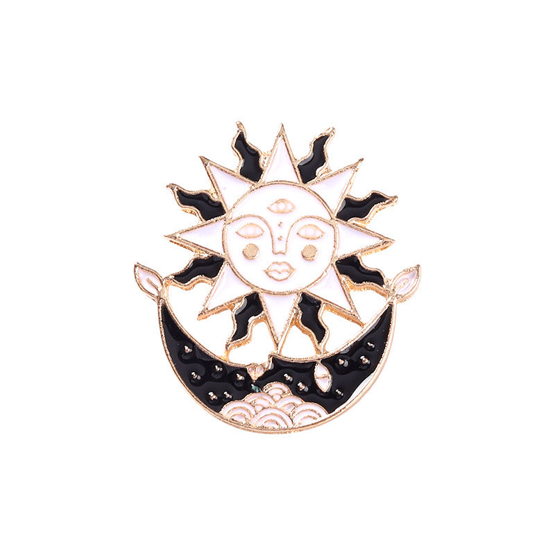 Cute Cartoon Cat Star Moon Alloy Brooch Accessories