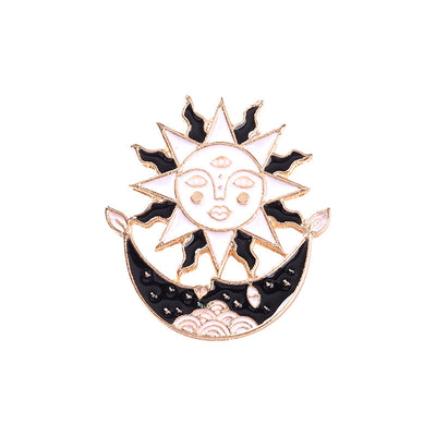 Cute Cartoon Cat Star Moon Alloy Brooch Accessories