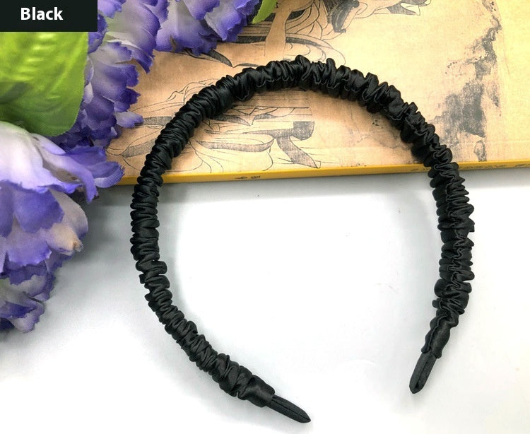 Silkworm Silk Screen Red Hair Accessories Face Washing Thin Edges Hair Band