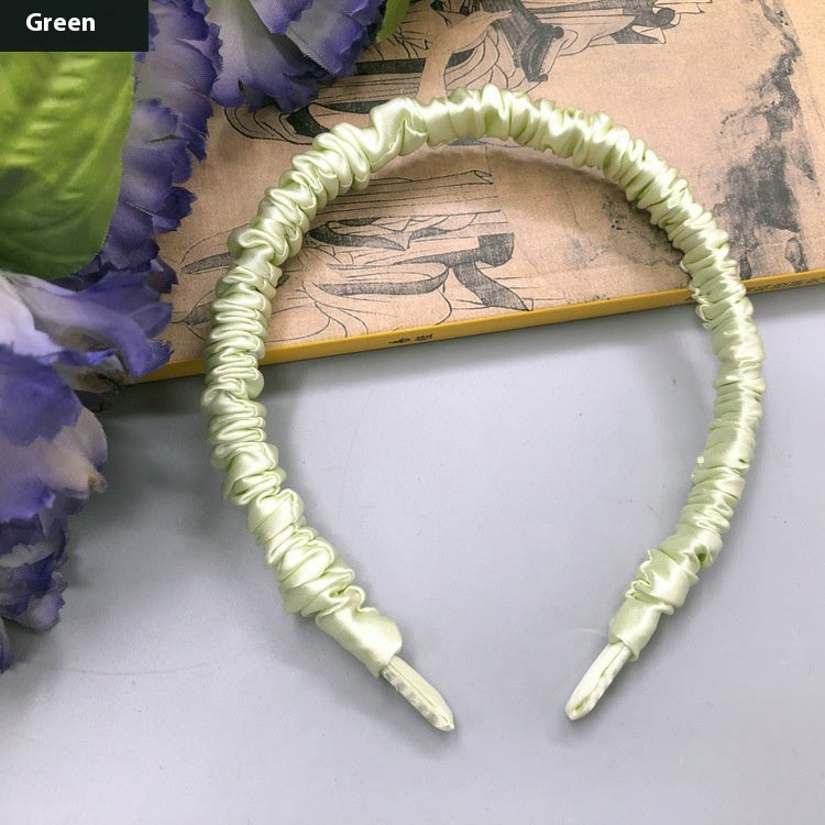Silkworm Silk Screen Red Hair Accessories Face Washing Thin Edges Hair Band