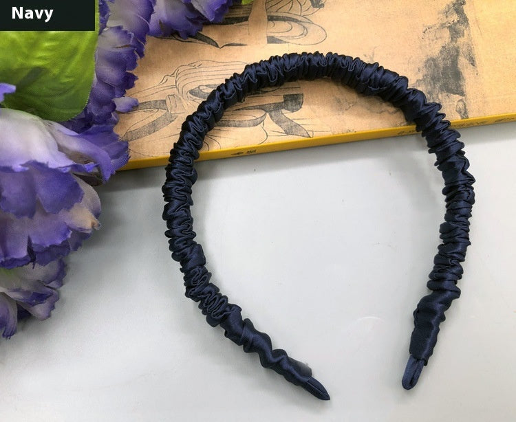 Silkworm Silk Screen Red Hair Accessories Face Washing Thin Edges Hair Band