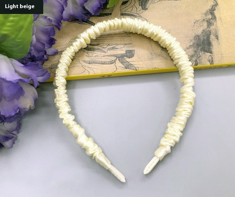 Silkworm Silk Screen Red Hair Accessories Face Washing Thin Edges Hair Band