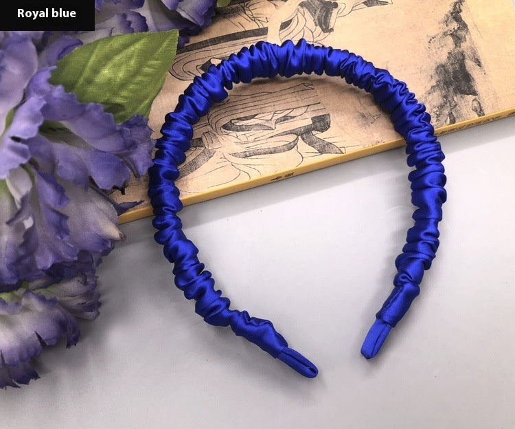 Silkworm Silk Screen Red Hair Accessories Face Washing Thin Edges Hair Band