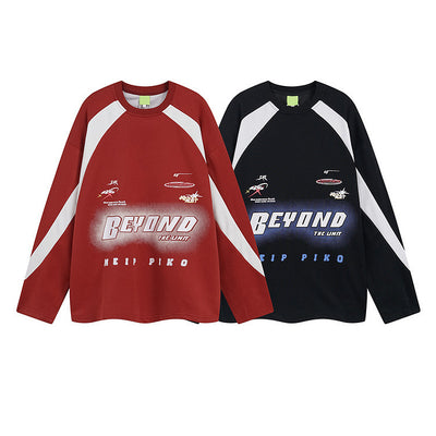 Spring And Autumn Clothing National Fashion Retro Street Racing Suit Sweater Men