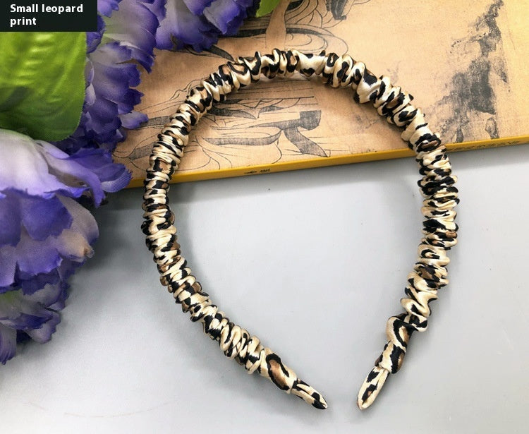 Silkworm Silk Screen Red Hair Accessories Face Washing Thin Edges Hair Band
