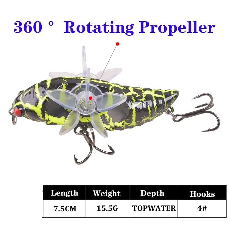 Rotating Propeller Fishing Lure